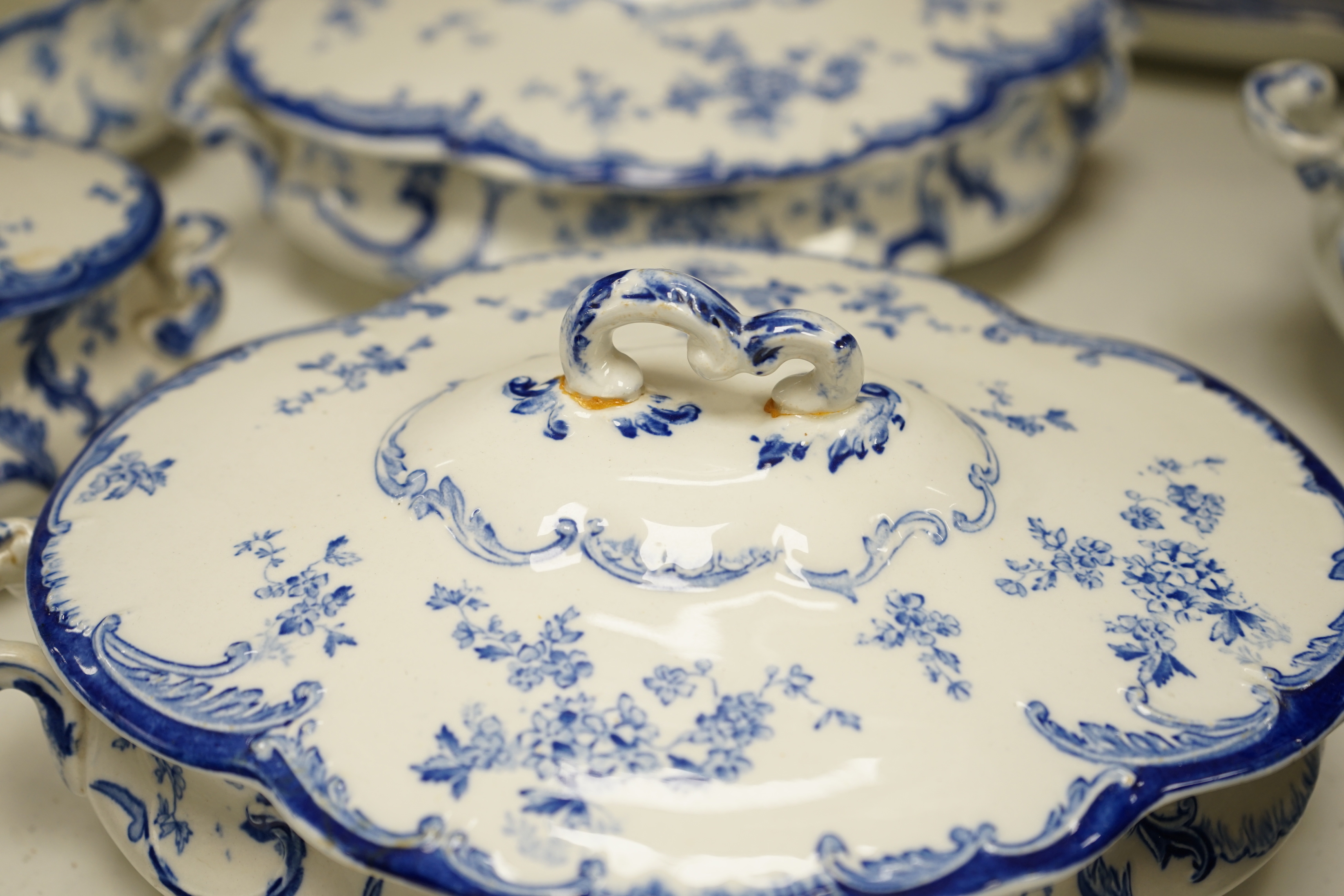 A Victorian Ridgways Cheswick pattern part dinner service